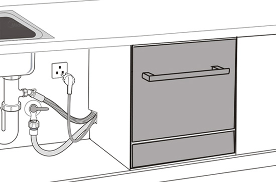 洗碗机上下水布置图